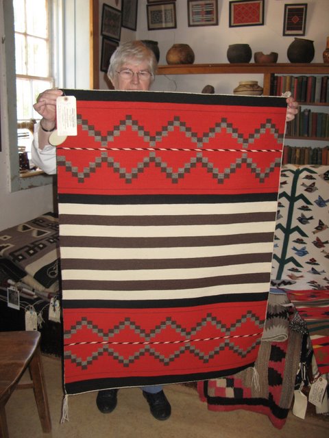 Moqui Revival rug by Eddie Bonnie (shown courtesy of Hubbell Trading Post 