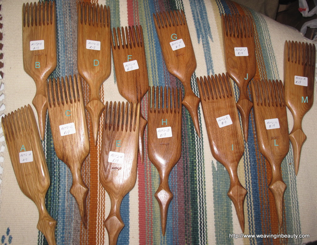 Traditional weaving forks by Al Snipes Traditional weaving forks by Al Snips