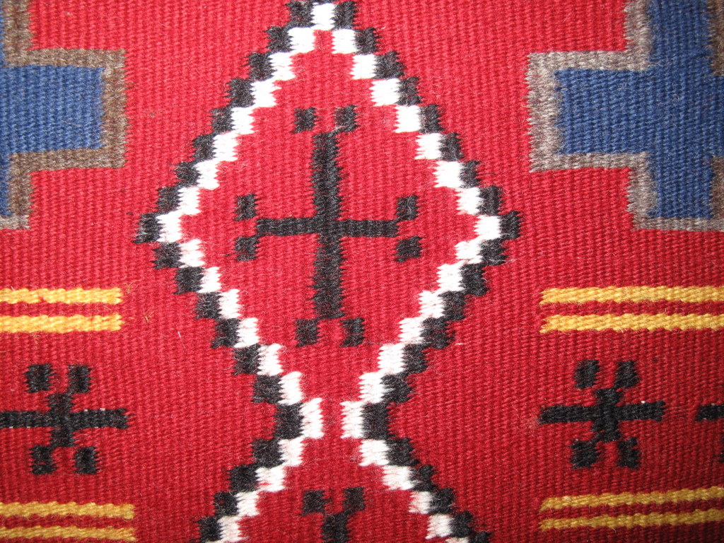 Detail of a Gloria Begay Weaving
