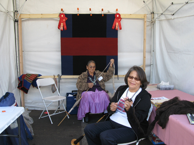 Martha and Marilou Schultz spin at the 2008 Heard Museum Indian Market