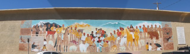 The Code Talker mural on Second St. in Gallup, NM.  