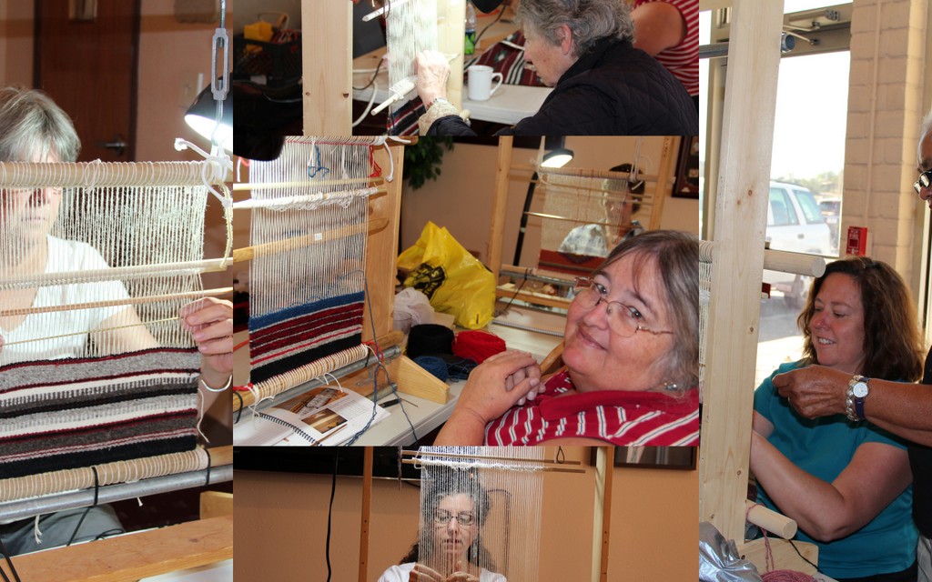 Weaving Class Collage
