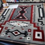 The Storm Pattern is one of the designs that is immediately recognized as Navajo. Storm Pattern Rug by Jane Hyden